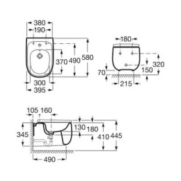 Roca Beyond miska WC wisząca Rimless biała A3460B7000