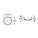 Roca Inspira Round umywalka 37 cm nablatowa A327523000