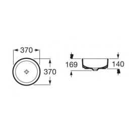 Roca Inspira Round umywalka 37 cm nablatowa A327523000