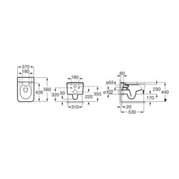 Roca Inspira Square miska WC podwieszana Rimless A346537000