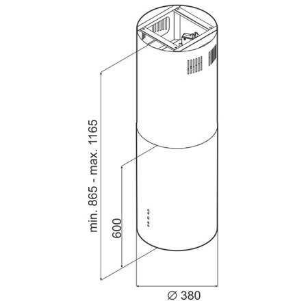 VDB TUBE INOX Okap Wyspowy VDB TUBE INOX Okap Wyspowy