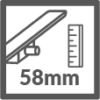 Wysokość montażu: 58 mm