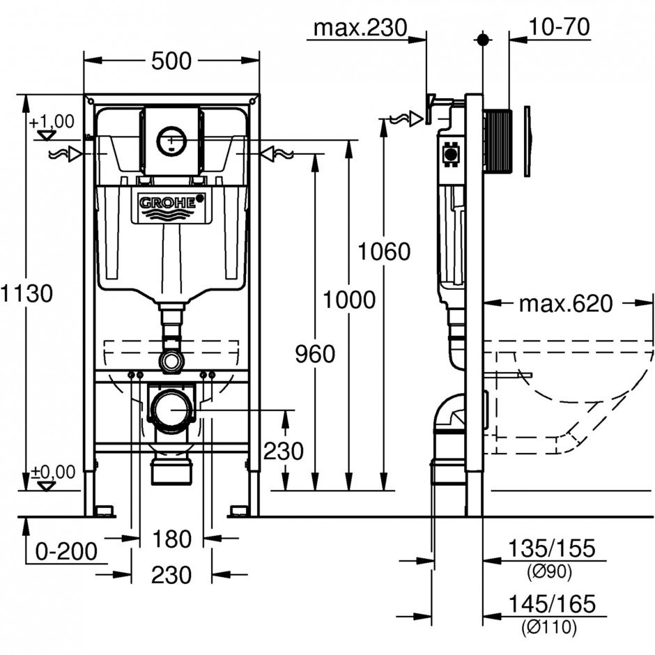 Grohe Rapid SL stelaÅ¼ podtynkowy do WC - 558346_T1